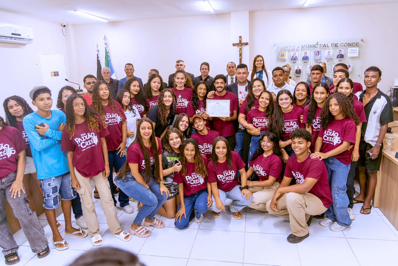 Câmara de Conde entrega voto de aplausos ao elenco da Paixão de Cristo