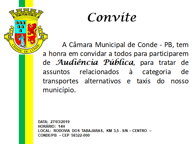 Câmara municipal realizará audiência pública nesta quarta-feira